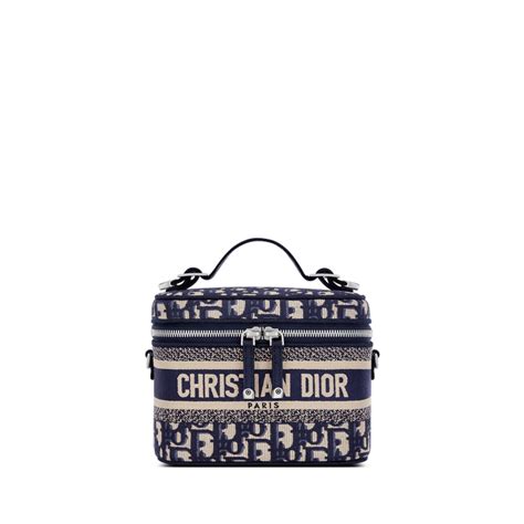 Necessaire DiorTravel Bordado Dior Palms azul 